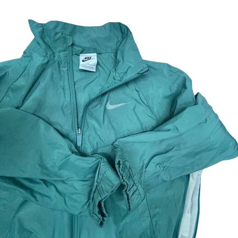 Nike Girls Teal Windbreaker Jacket w/ Mesh Lining & Back Swoosh – Youth M - Picture 5 of 14